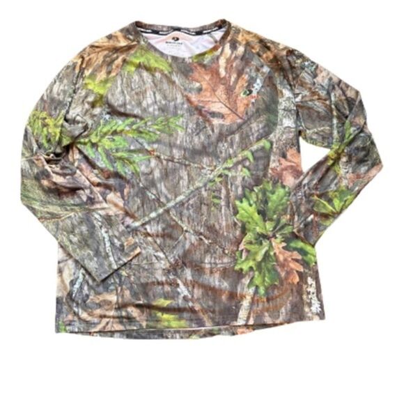 Mossy Oaks No Fly Zone Camouflage Long sleeve shirt, Insect Repellent Size XL - Picture 2 of 8